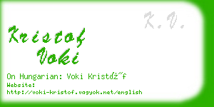 kristof voki business card